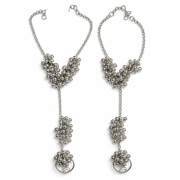 Beaded Anklet Chain with Toe Ring, Barefoot Sandal Jewelry, Adjustable Hook Closure 5.0 5.0 out of 5 stars   (1)