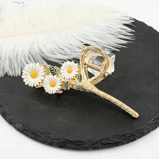 Vintage Daisy Flower Hair Claw Clip